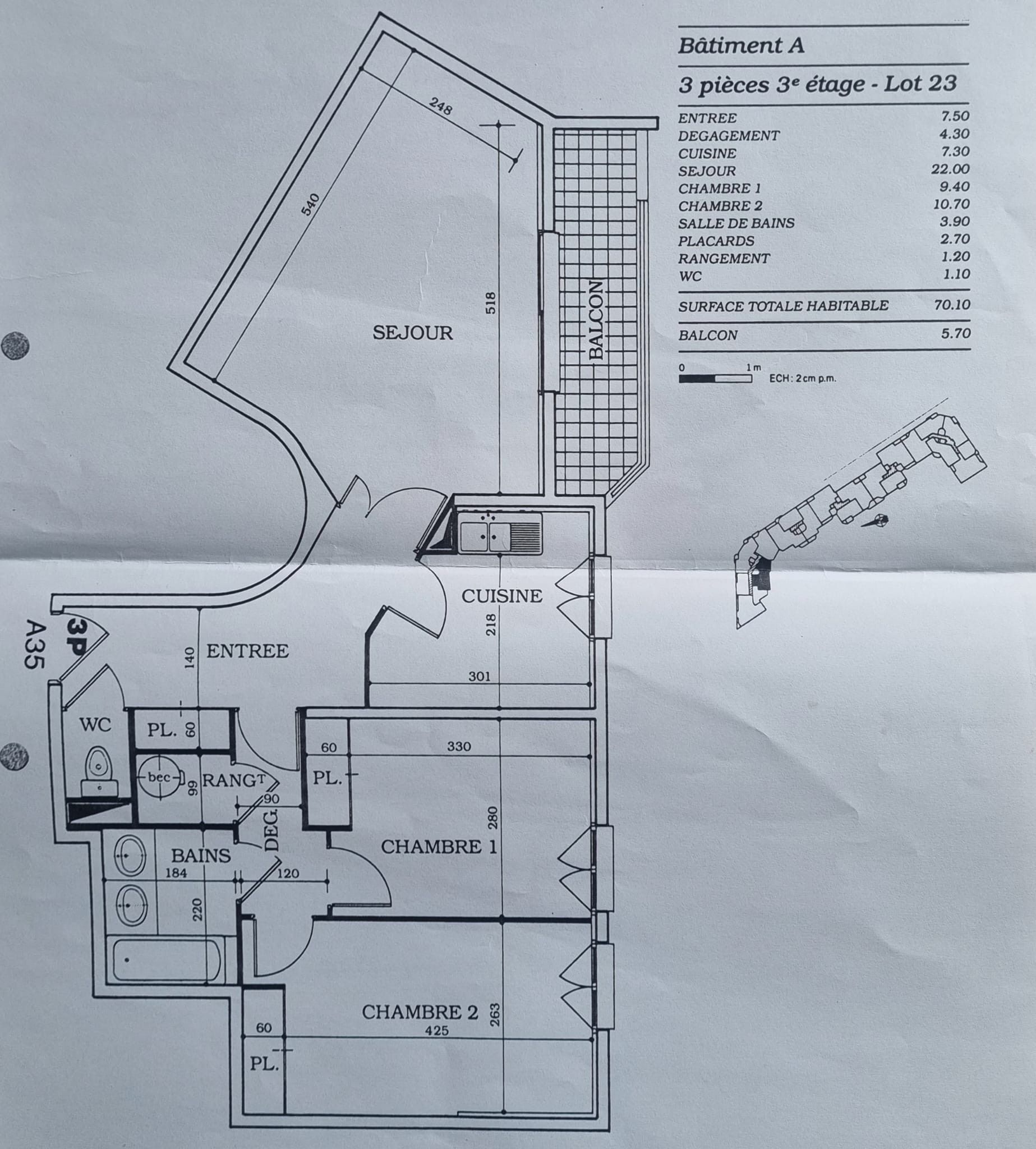 appartement 3 Pièces en vente sur LE KREMLIN BICETRE (94270)