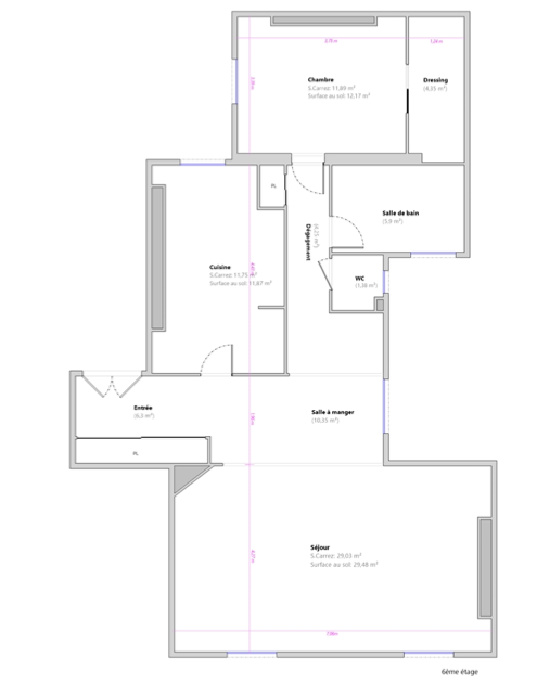 appartement 3 Pièces en vente sur PARIS (75016)